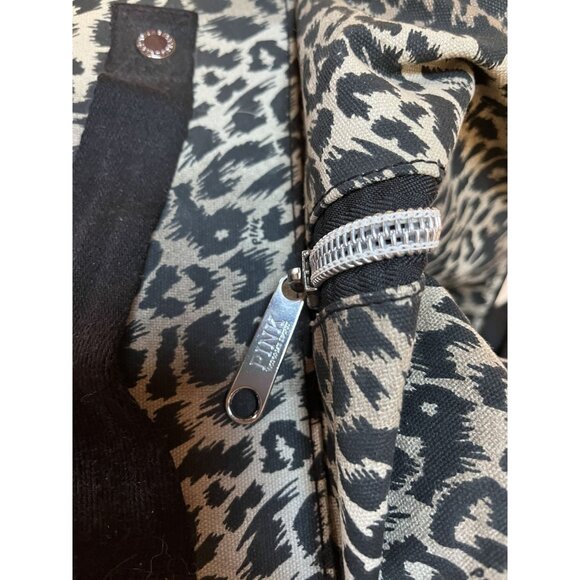 Victorias Secret PINK Leopard Print Rolling Suitcase Adjustable Handle - Picture 8 of 12